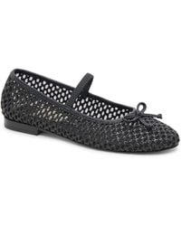 Dolce Vita - Carin Raffia Bow Mesh Ballet Flats - Lyst