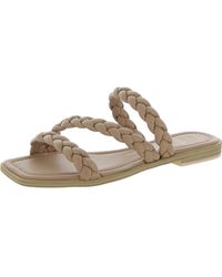 Dolce Vita - Faux Leather Slip-on Slide Sandals - Lyst