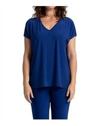 Sympli - V-Neck Slit Sleeve Top - Lyst