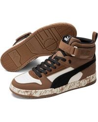 PUMA - Rbd Game Barista Leather High-top Skate Shoes - Lyst