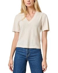 Lilla P - V-Neck Linen-Blend Sweater - Lyst