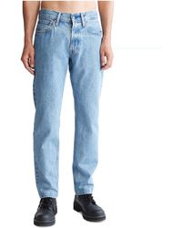 Calvin Klein - Denim Mid Rise Straight Leg Jeans - Lyst
