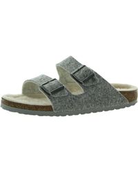Birkenstock - Arizona Wool Cork Insole Slip On Footbed Sandals - Lyst