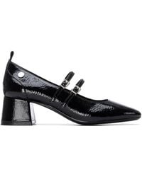 Xti - Block Heel Pointy Toe Pumps By - Lyst