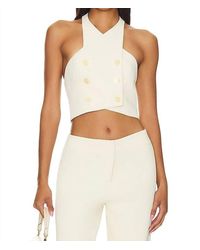 Rosetta Getty - Button Halter Top - Lyst
