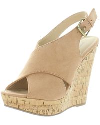 Chinese Laundry - Myya Faux Suede Cork Wedge Sandals - Lyst