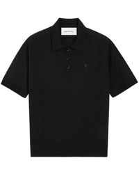 Ami Paris - Logo-Embroidered Polo Shirt - Lyst