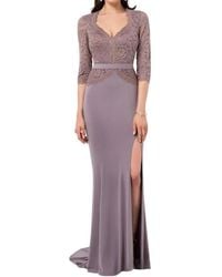 Terani - Embroidered Lace Bodice Mother Of The Bride Dress - Lyst