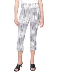 Charlie b - Printed Stretch Pull-On Capri Pants - Lyst
