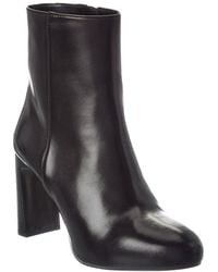 Stuart Weitzman - Babette Platform Zip Leather Bootie - Lyst