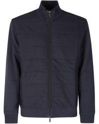 Fay - Two-Material Embroidered Jacket - Lyst