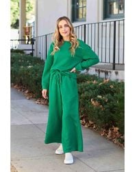 TRUEDAMES - Full Size Textured Long Sleeve Top And Drawstring Pants Set - Lyst
