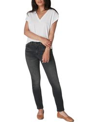 Lola Jeans - Kate High Rise Distressed Straight Leg Jeans - Lyst