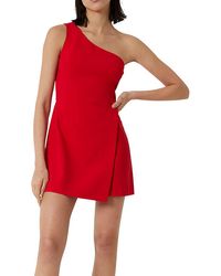 French Connection - One Shoulder Mini Cocktail And Party Dress - Lyst
