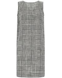 Gianluca Capannolo - Sleeveless Houndstooth Midi Dress - Lyst