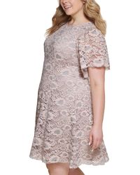 Jessica Howard - Plus Lace Knee-length Fit & Flare Dress - Lyst