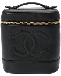 Chanel - Vanity Leather Clutch Bag (pre-owned) - Lyst