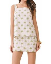 TCEC - Palm Print Square Neck Top - Lyst