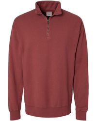 ComfortWash by Hanes - Garment-Dyed Quarter-Zip Sweatshirt - Lyst