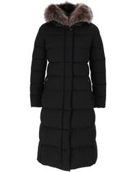 Moorer - Zagara-Kn Padded Fur-Trimmed Hooded Long Jacket - Lyst