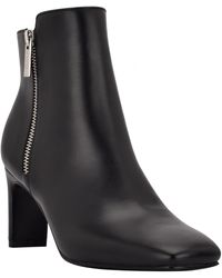 Calvin Klein - Kccoli2 Square Toe Faux Leather Ankle Boots - Lyst