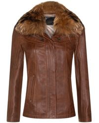 Infinity Leather - Slim Fit Parker Jacket-Millom - Lyst