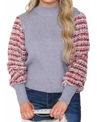 Thml - Mixed Media Knit Sweater - Lyst