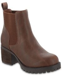 MIA - Jonna Faux Leather Block Heel Chelsea Boots - Lyst