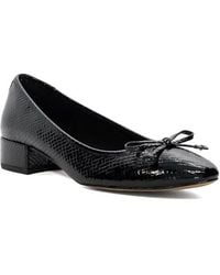 Dune - Hollies Pump 9B Leather Slip-On Block Heel Htat1029 - Lyst