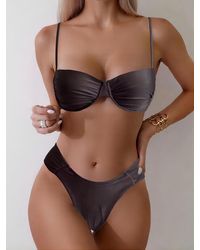 TRUEDAMES - Bikini Sexy Solid Color Swimsuit Split Swimsuit Bikini - Lyst