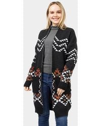 TRUEDAMES - Aztec Patterned Sweater Cardigan - Lyst