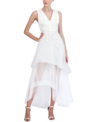 BCBGMAXAZRIA - Metallic Hi-Low Evening Dress - Lyst
