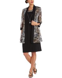 R & M Richards - Printed Jacket Two Piece Dress - Lyst
