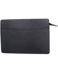 Louis Vuitton - Pochette Homme Leather Clutch Bag (pre-owned) - Lyst