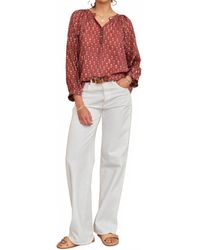 M.A.B.E - Ari Print Long Sleeve Top - Lyst