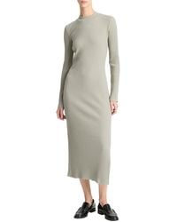 Vince - Rib High Crew Neck Dress - Lyst