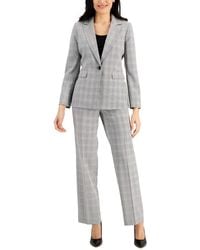 Le Suit - Plaid 2pc Pant Suit - Lyst