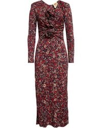 FARM Rio - Long Sleeve Knot Midi Dress, Chelsea Garden - Lyst