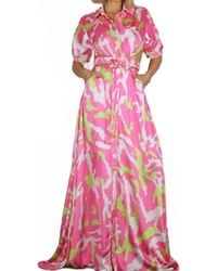 Mulla - Back Open Waistband Shirt Maxi Dress - Lyst
