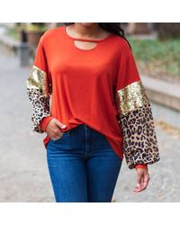 Southern Grace - About Last Night Cut Out Top With Balloon Long Sleeve Top - Lyst