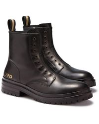 ON THIS DAY - Laceless Leather Combat Boots - Lyst