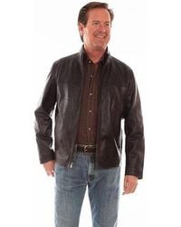 Scully - Lamb Leather Zip Lined Western Jacket - Lyst