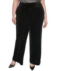 Calvin Klein - Plus Whitney Velvet Mid Rise Wide Leg Pants - Lyst