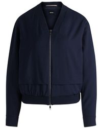 BOSS - Oversize-Fit Jacket With Layered Effect - Lyst