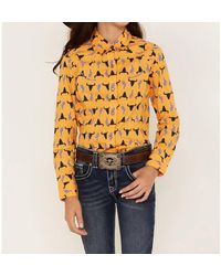Cruel Girl - Girls Steer Head Snap Western Shirt - Lyst