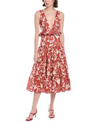 Agua Bendita - Maiz Linen Midi Dress - Lyst