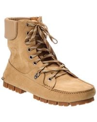 Ferragamo - Grifo Leather Hiking Boot - Lyst