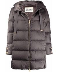 Herno - Lightweight Puffer Jacket With Hood And Three-Quarter Sleeves - Lyst