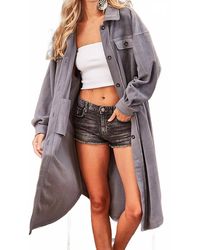 Bibi - Oversized Fleece Long Jacket - Lyst