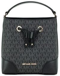Michael Kors - Mercer Small Signature Leather Bucket Crossbody Handbag Purse - Lyst